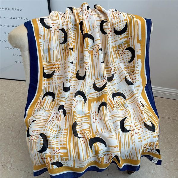 

scarves muslim cotton headscarf lxury women pashmina shawl warp scarf print foulard female winter autumn wram beach stoles bandana 2021, Blue;gray