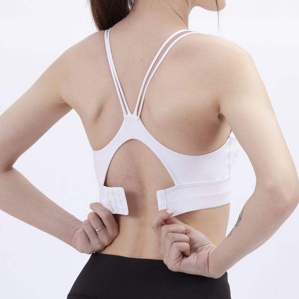 

sports naked fabric back fitns suit running sports bra yoga underwear, Black;white