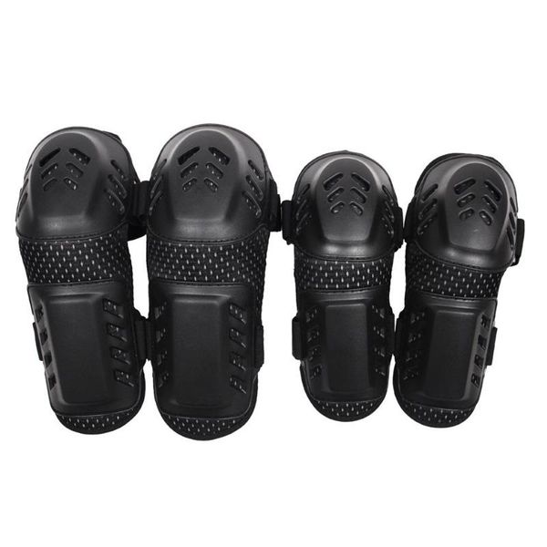 

elbow & knee pads motorcycle protective gear motocross off-road racing + set noto equipment, Black;gray
