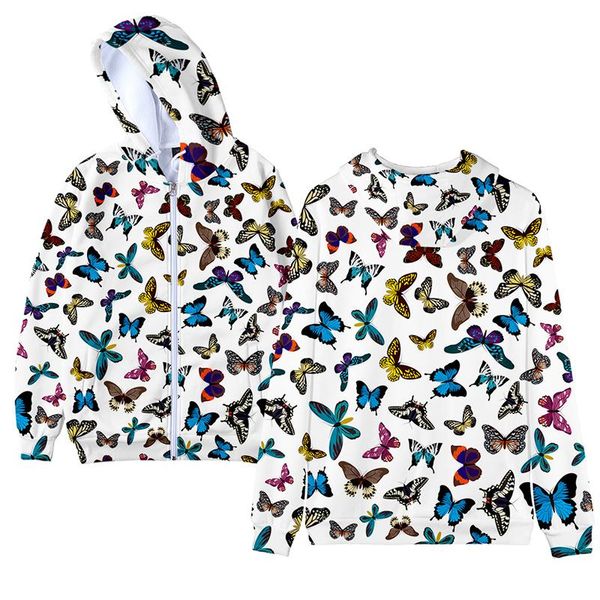 

men's hoodies & sweatshirts design 3d hoodie print butterfly costume men women zipper jackets long sleeve cool classic sweatshir, Black