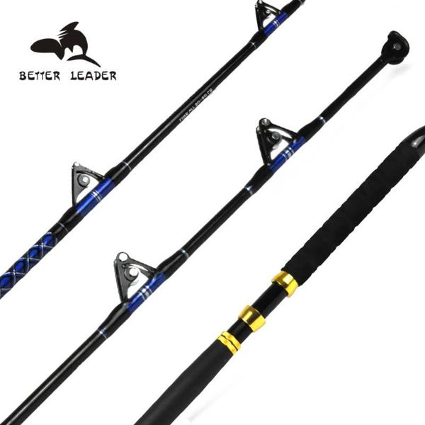 

orjd 30-50/30-80lbs heavy duty trolling boat big game fishing rod saltwater deep drop tuna all metal rod with roller guide