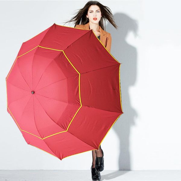 

umbrellas super big 130cm umbrella men rain woman windproof paraguas male women sun 3 floding fashion business