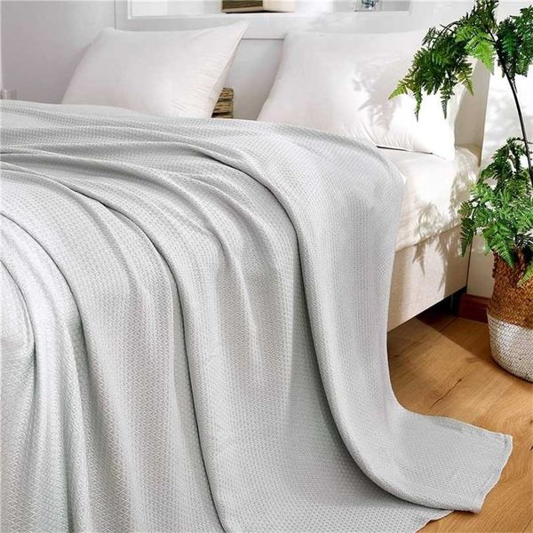 Verão resfriamento de fibra de bambu fina lance respirável para cama sofá travel xadrez ar condicionado quilt bebê adulto 211101