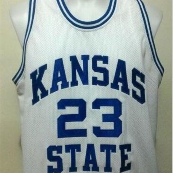 

goodjob men youth women vintage #23 mitch richmond kansas state college basketball jersey size s-6xl or custom any name or number jersey, Black