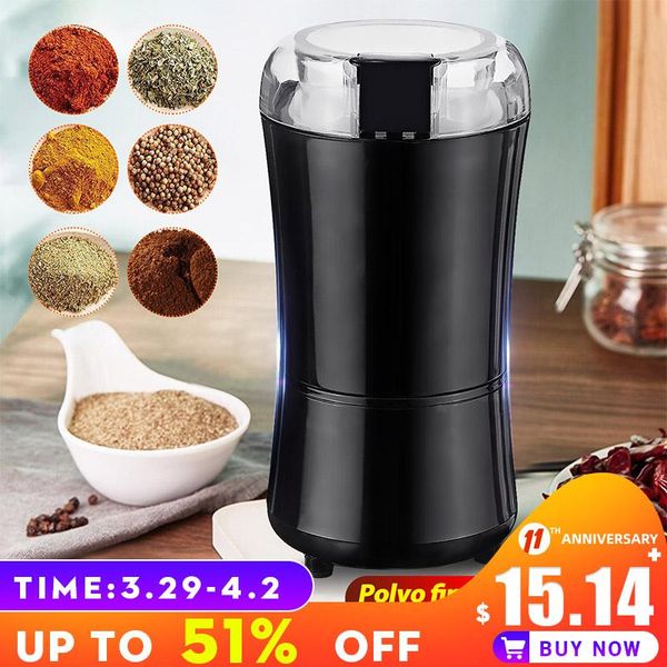 

electric coffee grinders 1000w powerful kitchen grinder maker mini salt pepper beans mill herbs spice nuts electronic grind machine 220v