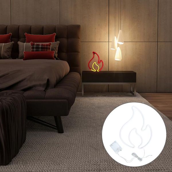 

night lights 1pc household neon lamp decorative light creative modeling (white)