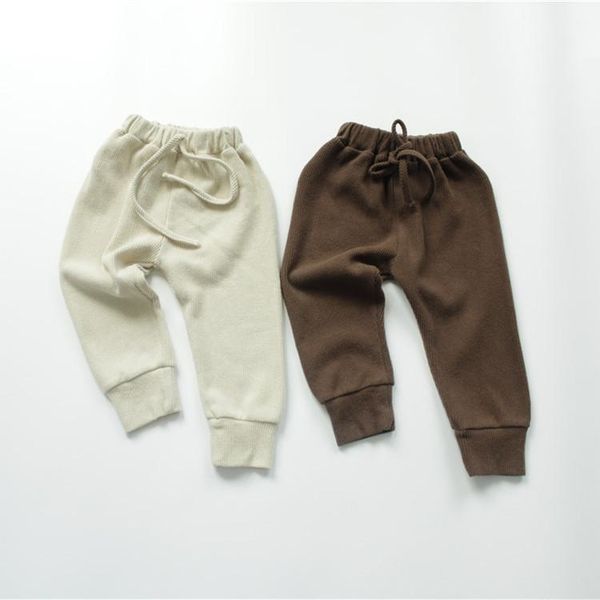 

trousers pants ankle length elastic waist loose solid cotton fashion comfortable cute lovely simple spring auutmn children, Blue