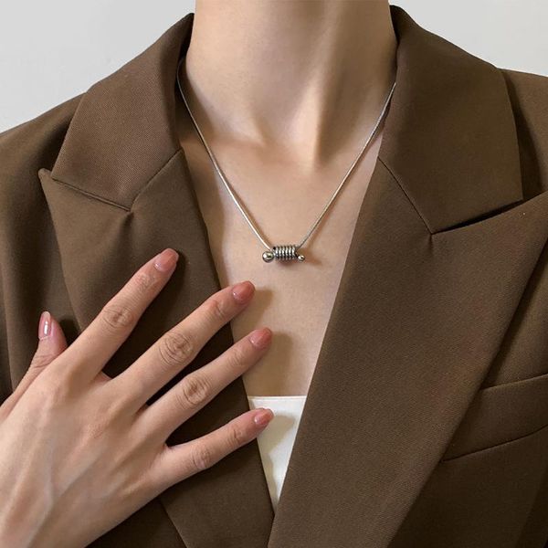 

chokers lacteo 2021 fashion trendy stainless steel twist chain choker necklace simple minimalist single layer collar charm, Golden;silver