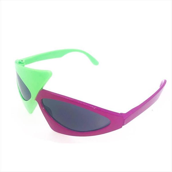 

Green Red Glasses Fancy Party Festival Sunglasses Hip Hop Unique Punk Roy Purdy Funny Shades Trending Product, White;black