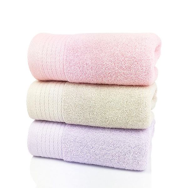 

towel 3pcs/set solid color 100% cotton comfortable face hand microfiber strong absorption bath towe dry high quality