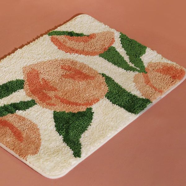

carpets bathroom mat chic sweet peach soft carpet modern art fruit super absorbent slip-resistant pad kitchen door floor mats