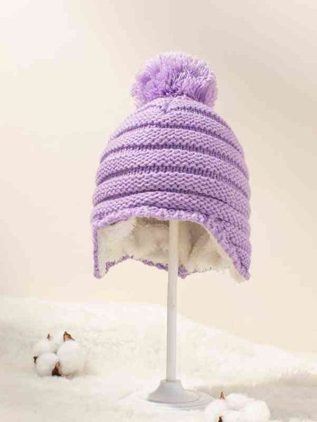 

baby pom knit hat she01, Yellow