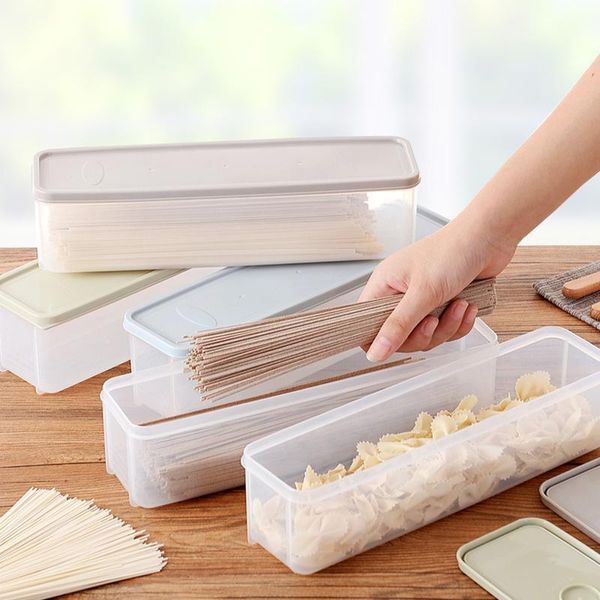 

storage bottles & jars 1*food box rectangle noodle with lid can store rice cereal coffee bean etc dustproof and dampproof