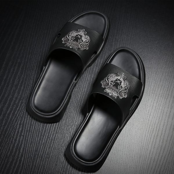 

slippers for men to wear out in summer 44uw, Black