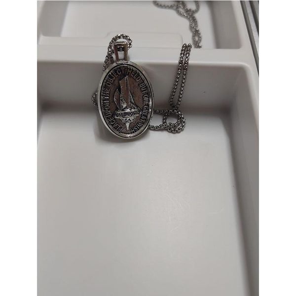 

pendant necklaces yunameng 2021original design viking single wish men and women necklace retro alloy personality, Silver