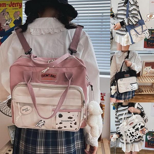 

duffel bags litthing 2021 school bag backpack for girls cute ring designer travel lapwomen notebook patchwork