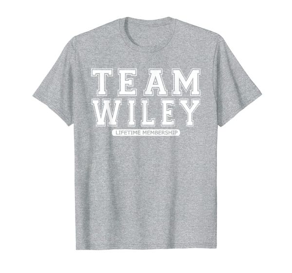 

team wiley family surname reunion crew member gift t-shirt, White;black
