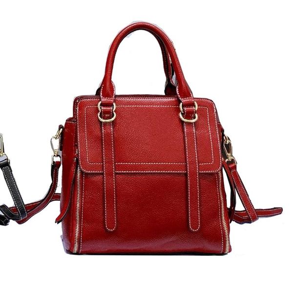 

evening bags genuine leather female bag first layer cowhide shoulder messenger european fashion totes handbag large-capacity pillow
