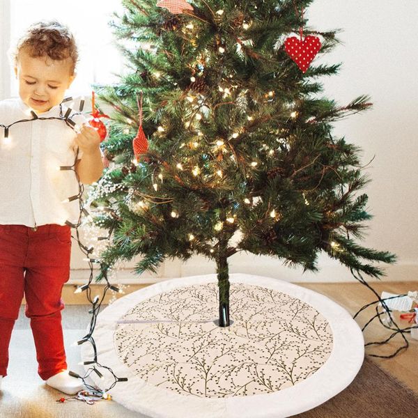 

christmas decorations decoration flower branch pattern bronzing plush tree skirt stocking party