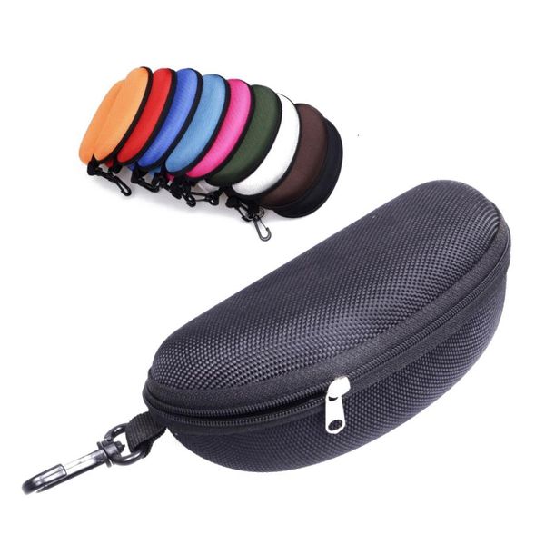 Custodia per occhiali da sole Custodia da viaggio Custodia per occhiali Custodia per occhiali da sole Custodia per occhiali con cerniera leggera con moschettone Occhiali 12 colori