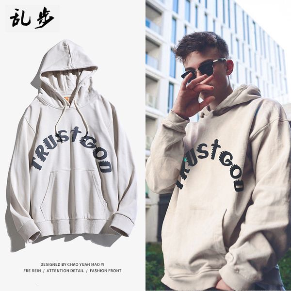 

s high street hoodie with loose autumn hoodie for men and women, Black
