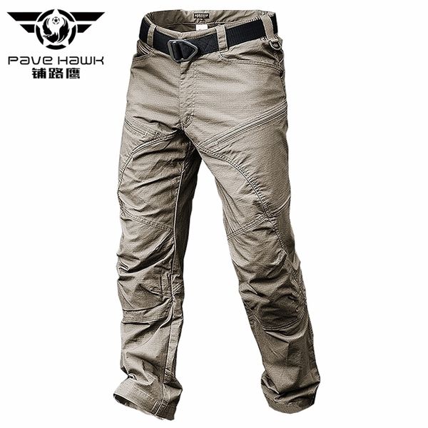 

pavehawk cargo pants men elastic waterproof army tactical military hiking king jogger casual trousers sweatpants streetwear 210702, Black