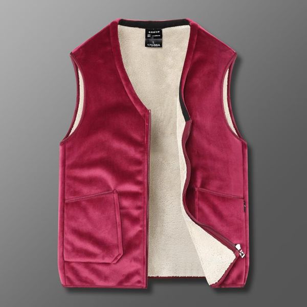

vest with pocket men soft warm waistcoat sleeveless jacket mens autumnfleece jackets male big size outdoor casual men's vests, Black;white