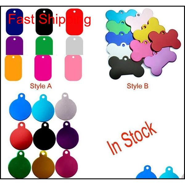 

colorful dog tag metal blank military pet dog id card tags aluminum alloy army dog tags no qylptw mj_fashion, Silver