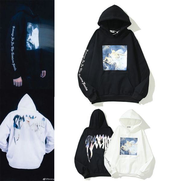 

men's printed hoodies white long sleeve streetwear hip hop novelty fleece casual loose fit luxury designer hoodie men women couple&#039, Black