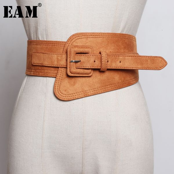 

[eam] pu leather elastic camel long elastic wide belt personality women new fashion tide all-match spring autumn 2021 1m520 210310, Black;brown