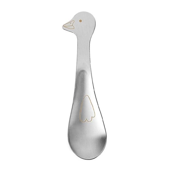 

spoons stainless steel creative spoon coffee stirring kids ice cream scoop(duck)