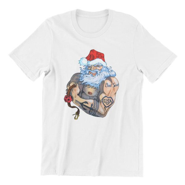 

men's t-shirts t-shirt bad santa custom kawaii usa size 72718, White;black
