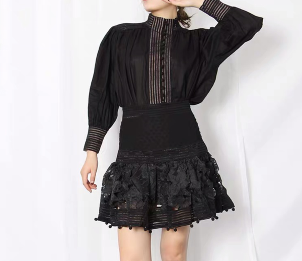 

casual dresses suits dress elegant fashion women vintage black two pieces set, Black;gray