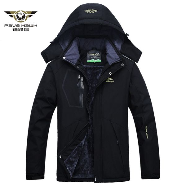 

men's and women's down et, thick warm coat, mountain raincoat, wool windbreaker hooded, m-5xl, Black