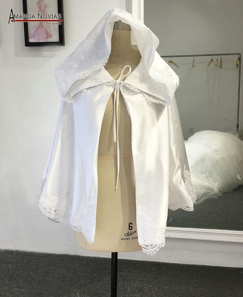 

wraps & jackets amanda novias short wedding capes real pos accessories, White