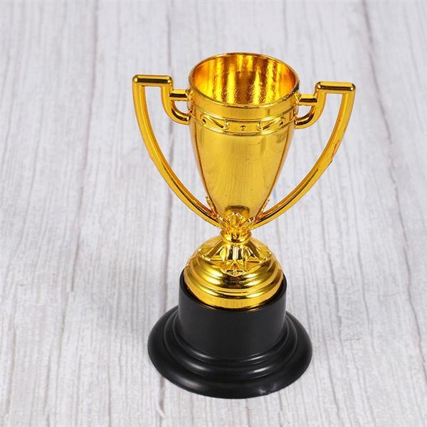 

party favor golden mini award trophy plastic reward prizes decor kindergarten kids gift awards with black base for competition
