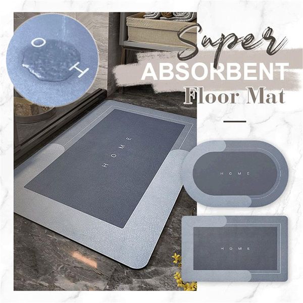 

bath mats 60x40cm non-slip floor mat super absorbent quick drying bathroom carpet modern simple easy clean home oil-proof kitchen