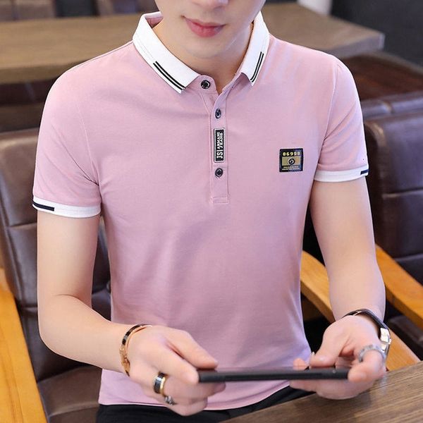 

men's polos short sleeved polo t-shirt for men 95% cotton business casual solid male fashion shirts collar lapel 4xl 5xl bvyd, White;black