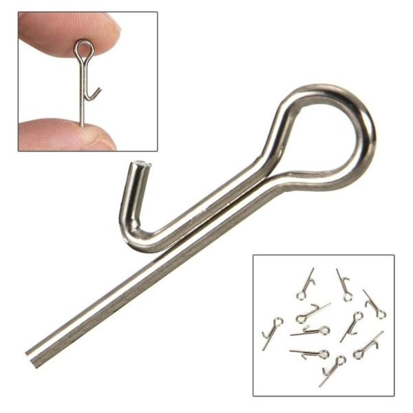 

100pcs/lot 19mm fishing hook connecting pins needle fixed lock assist soft lure accessories tools w hooks