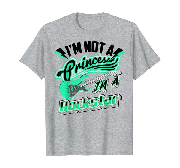 

i'm not a princess i'm a rockstar | rock singer gift t-shirt, White;black