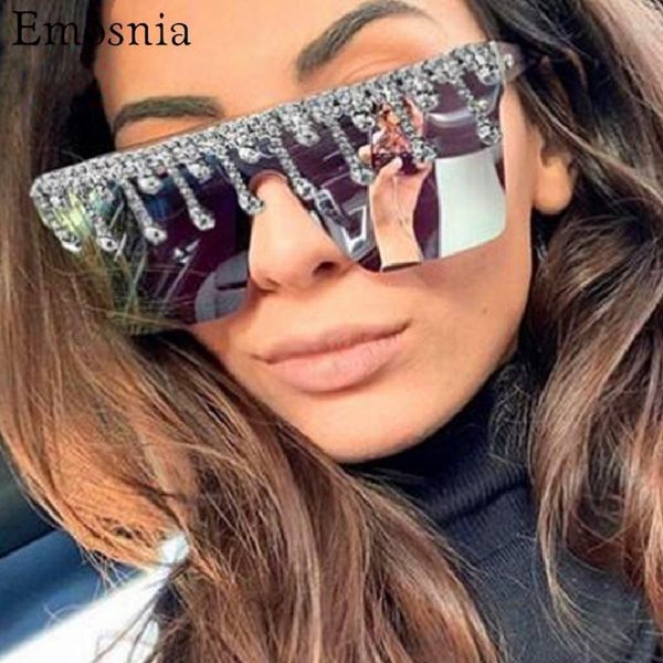 

sunglasses dripping rimless square oversized diamond rhinestone women glitter men 2021 eyewear uv400, White;black