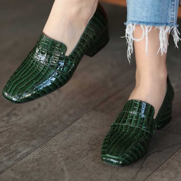 

dress shoes maddy green crocodile style short heels women pointed office daily female summer mujer zapatos muj, Black