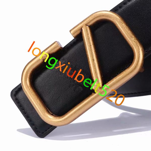 

2020 fashion brand men's belt - v belt pure copper impound leather male chastity belt, Black;brown