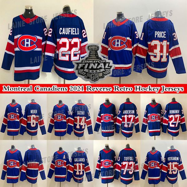 

montreal canadiens jersey 2021 final reverse retro 22 cole caufield 14 nick suzuki 31 carey price 73 toffoli 11 brendan gallagher hockey jer, Black;red