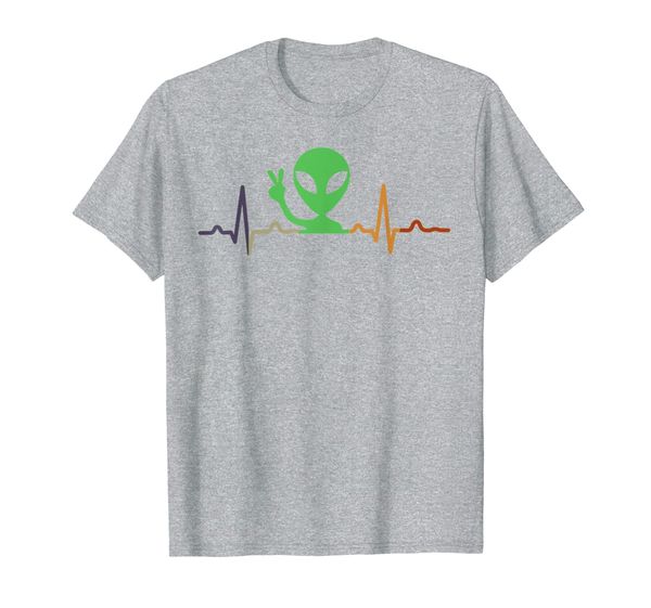 

Vintage Alien Heartbeat-Alien Lovers Gift Funny Alien T-Shirt, Mainly pictures