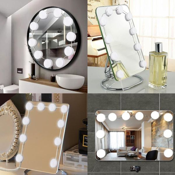 

wall lamp household make-up mirror light bulb led hidden wiring rotational contraction line