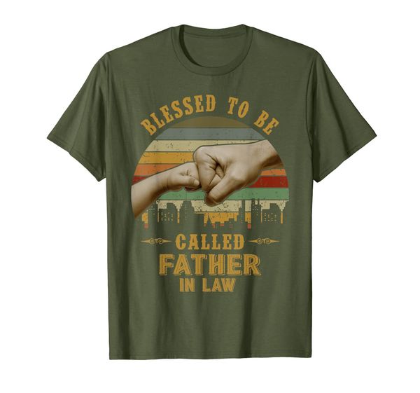 

vintage mens blessed to be called father in law shirt father, White;black