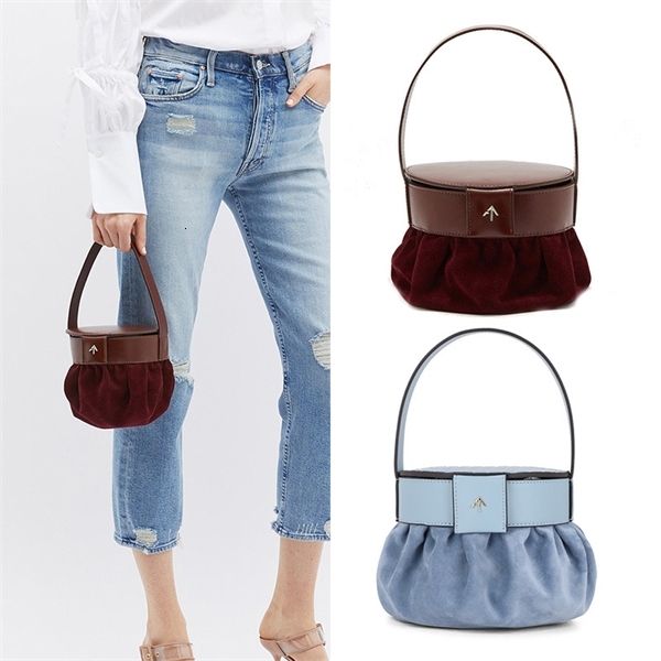 

turkish frosted cow leather bucket bag for week purse