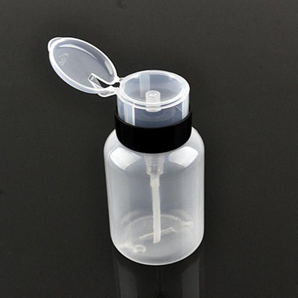 

210ml empty nail art press bottle pump container storage dispenser uv gel polish remover cleaner liquid manicure makeup tools