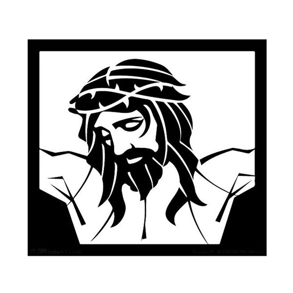 

16*14cm jesus christ jesus christ father avatar sticker decal car sticker black silver red ct-537